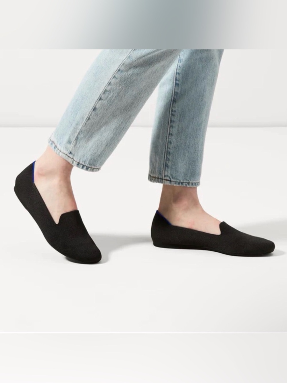 •ROTHYS• The Loafer Black Knit Size 9.5